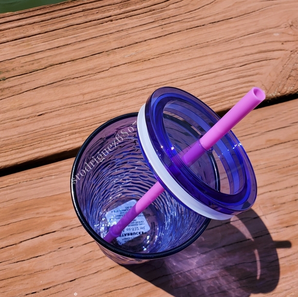 Starbucks rippled blue glass cup - Picture 4 of 6
